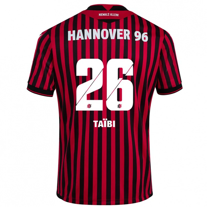 Danxen Enfant Maillot Waniss Taïbi #26 Rouge Noir Tenues Domicile 2025/26 T-Shirt