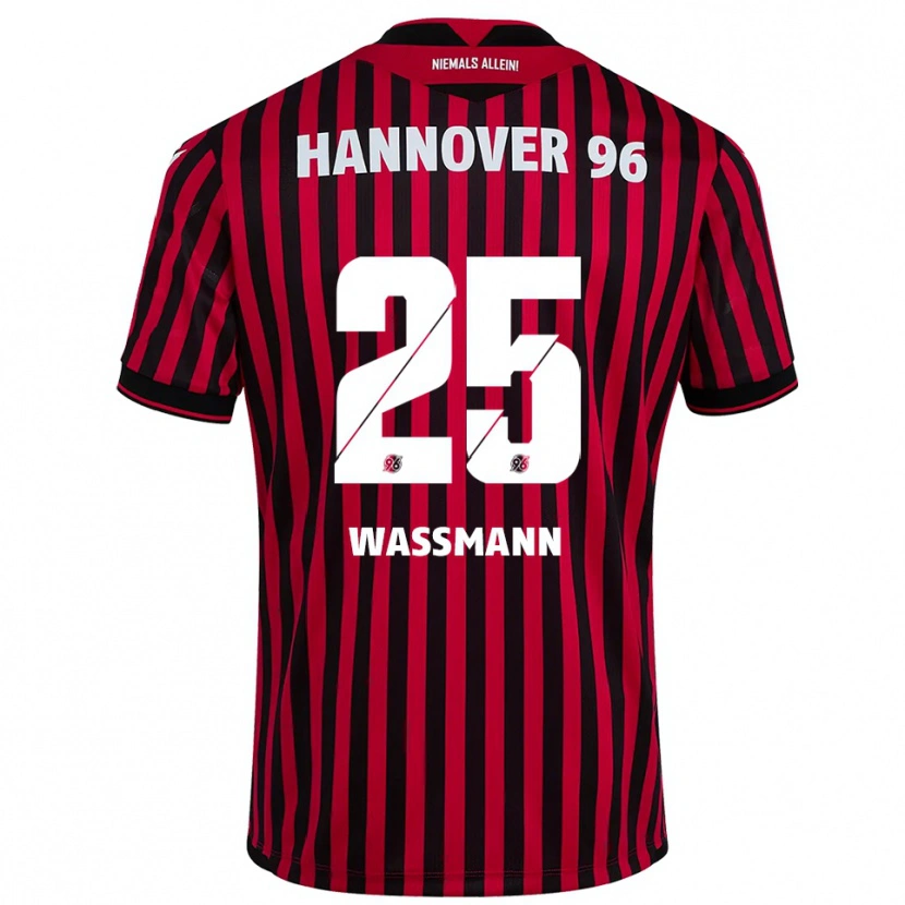 Danxen Enfant Maillot Isabel Waßmann #25 Rouge Noir Tenues Domicile 2025/26 T-Shirt