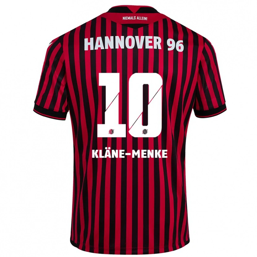 Danxen Enfant Maillot Pirmin Kläne-Menke #10 Rouge Noir Tenues Domicile 2025/26 T-Shirt