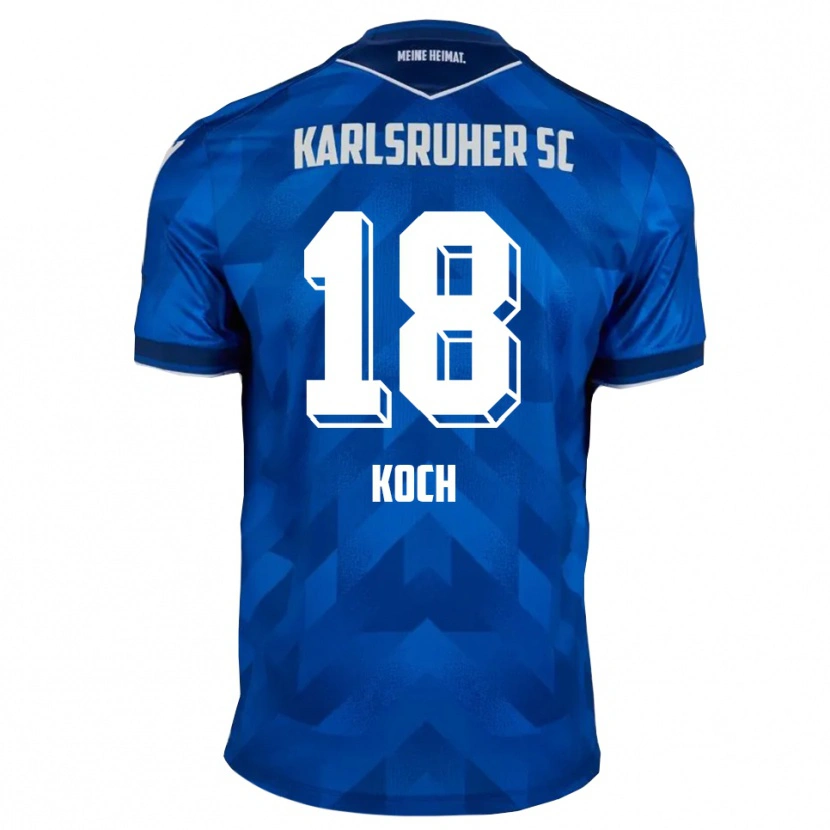 Danxen Enfant Maillot Aki Koch #18 Bleu Blanc Tenues Domicile 2025/26 T-Shirt