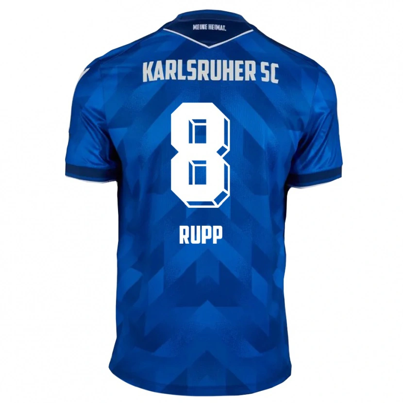 Danxen Enfant Maillot Noah Rupp #8 Bleu Blanc Tenues Domicile 2025/26 T-Shirt