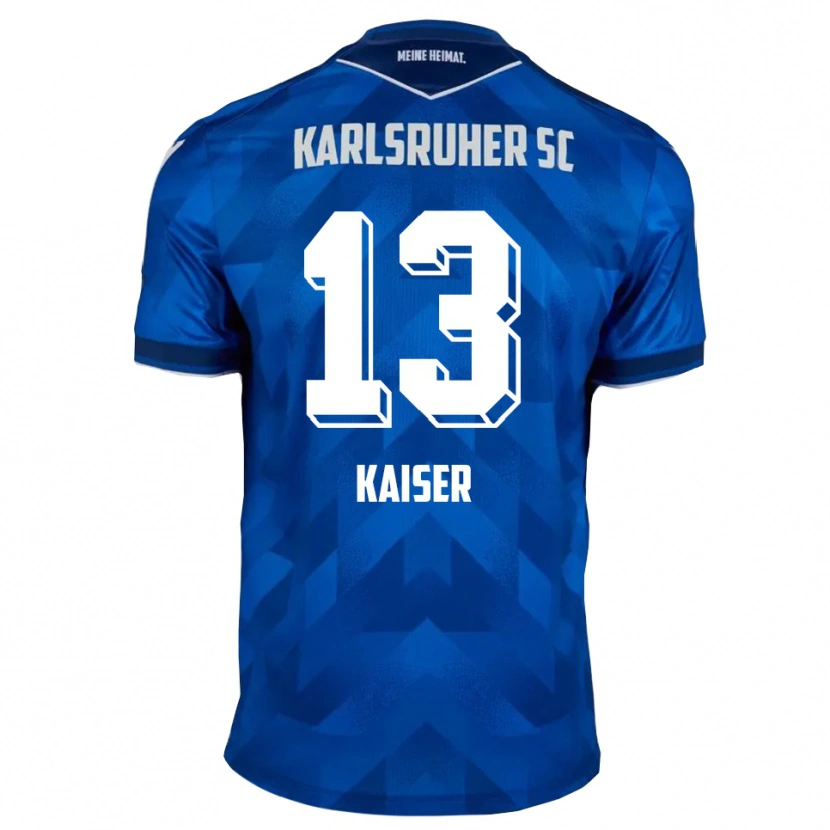 Danxen Enfant Maillot Marc Kaiser #13 Bleu Blanc Tenues Domicile 2025/26 T-Shirt