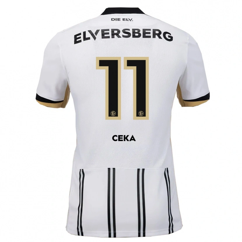 Danxen Enfant Maillot Jason Ceka #11 Blanc Noir Tenues Domicile 2025/26 T-Shirt