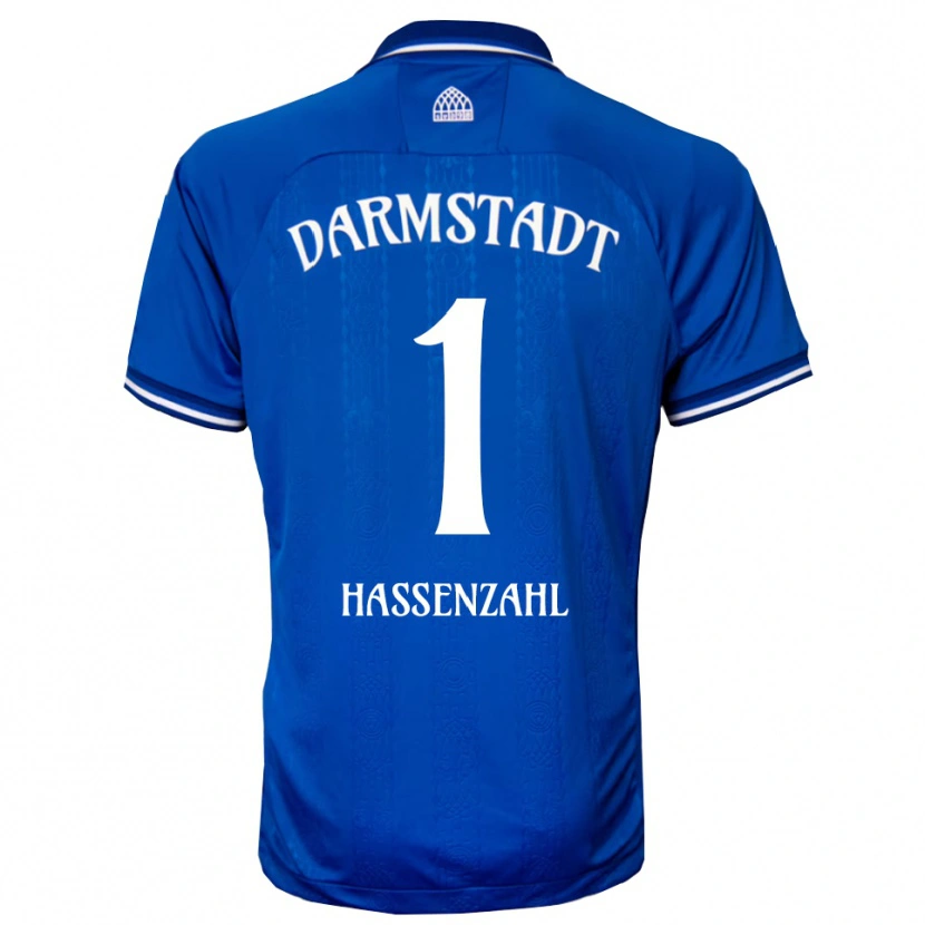 Danxen Enfant Maillot Leon Hassenzahl #1 Bleu Blanc Tenues Domicile 2025/26 T-Shirt