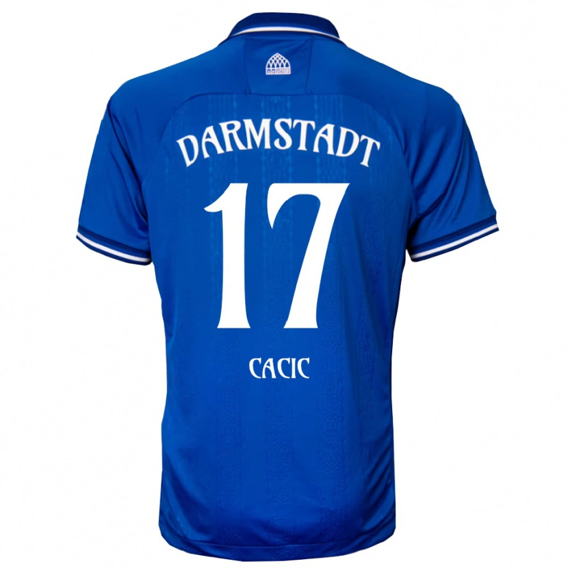 Danxen Enfant Maillot Antonio Cacic #17 Bleu Blanc Tenues Domicile 2025/26 T-Shirt