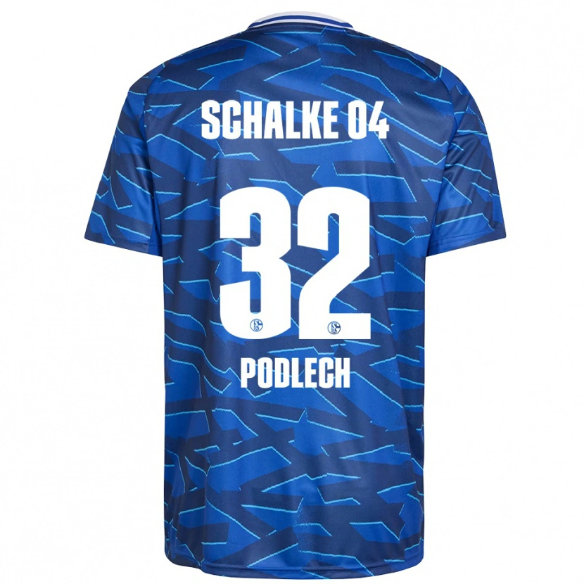 Danxen Enfant Maillot Luca Podlech #32 Bleu Royal Blanc Tenues Domicile 2025/26 T-Shirt