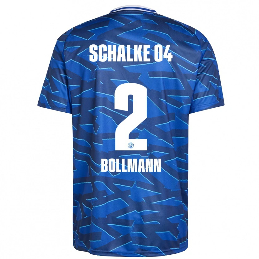 Danxen Enfant Maillot Nathalie Bollmann #2 Bleu Royal Blanc Tenues Domicile 2025/26 T-Shirt
