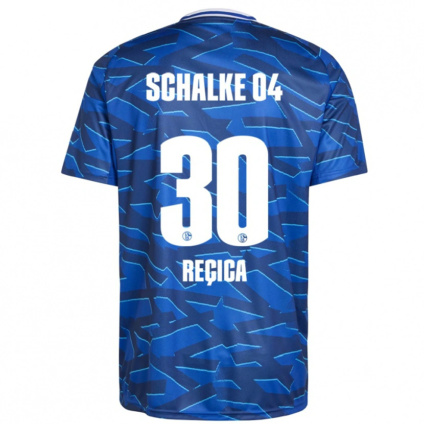 Danxen Enfant Maillot Besjana Reçica #30 Bleu Royal Blanc Tenues Domicile 2025/26 T-Shirt