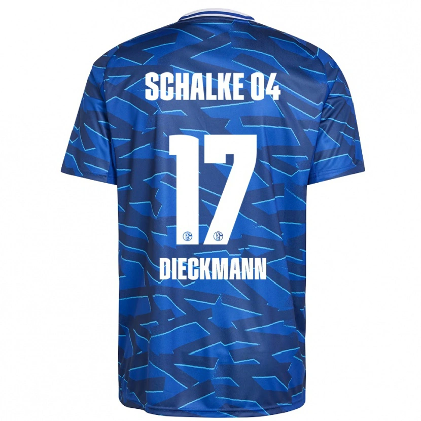 Danxen Enfant Maillot Jonas Dieckmann #17 Bleu Royal Blanc Tenues Domicile 2025/26 T-Shirt
