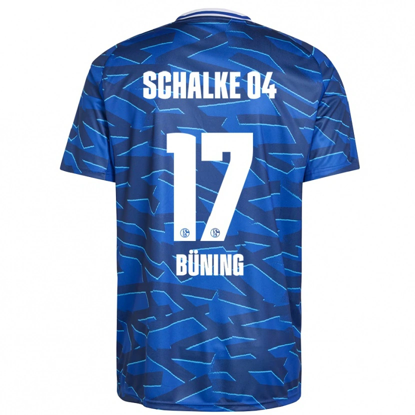 Danxen Enfant Maillot Michelle Büning #17 Bleu Royal Blanc Tenues Domicile 2025/26 T-Shirt
