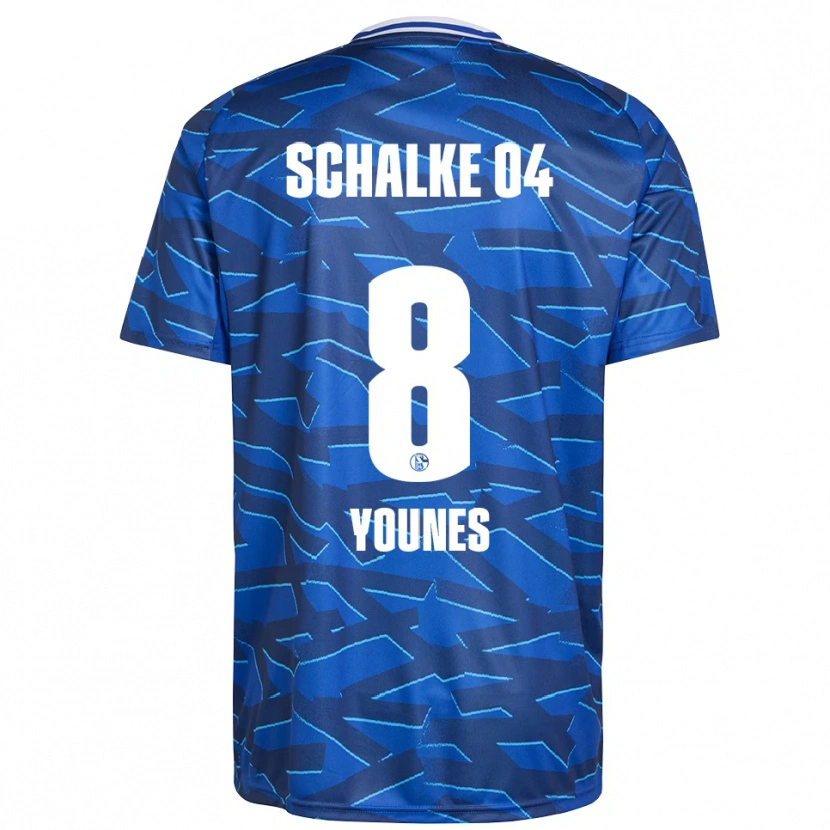 Danxen Enfant Maillot Amin Younes #8 Bleu Royal Blanc Tenues Domicile 2025/26 T-Shirt