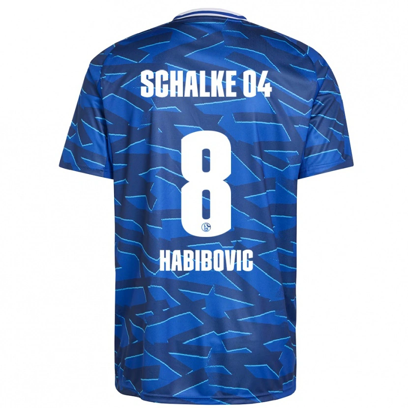 Danxen Enfant Maillot Edina Habibovic #8 Bleu Royal Blanc Tenues Domicile 2025/26 T-Shirt