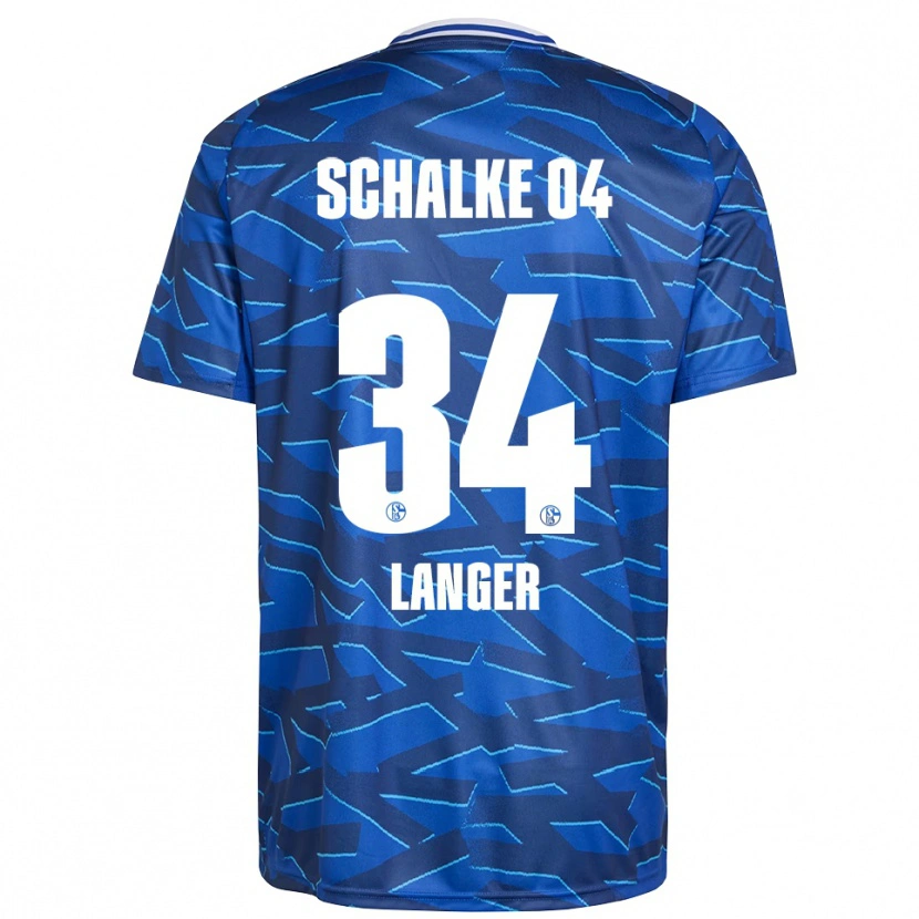 Danxen Enfant Maillot Michael Langer #34 Bleu Royal Blanc Tenues Domicile 2025/26 T-Shirt