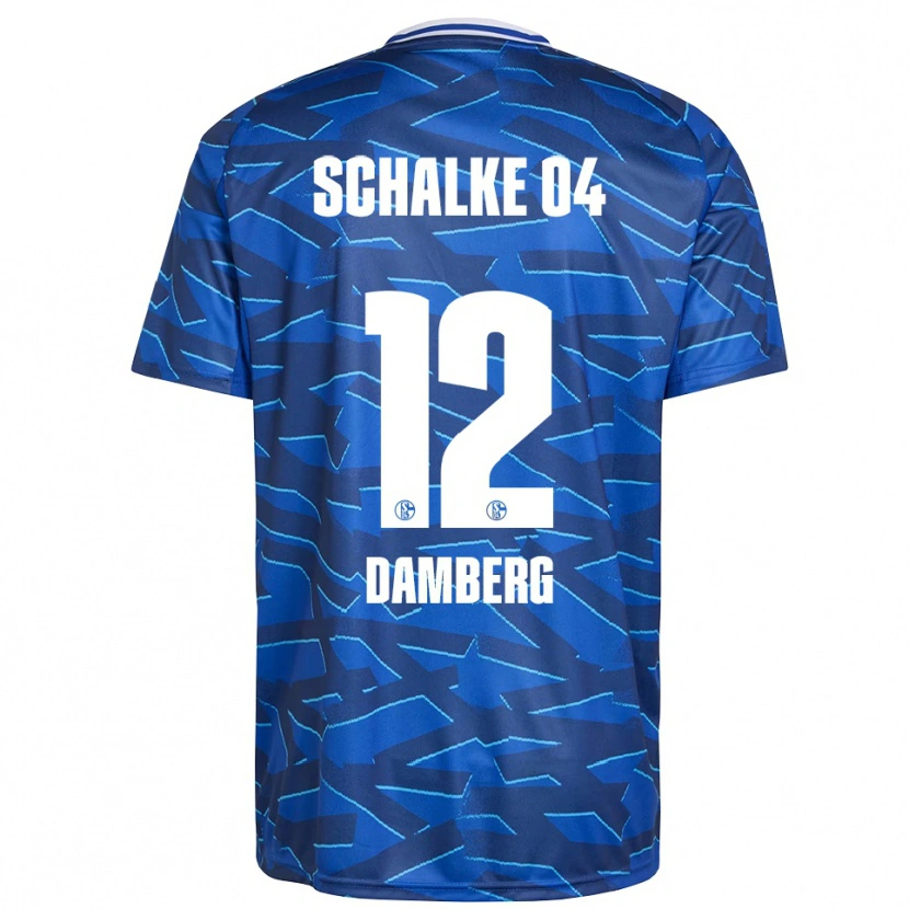 Danxen Enfant Maillot Niclas Damberg #12 Bleu Royal Blanc Tenues Domicile 2025/26 T-Shirt