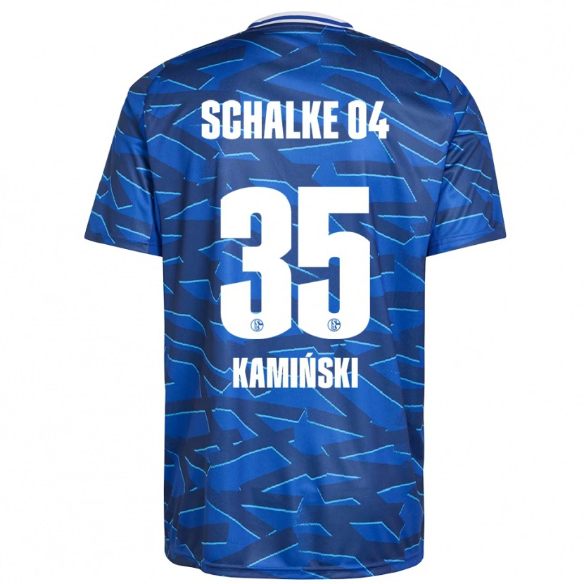 Danxen Enfant Maillot Marcin Kaminski #35 Bleu Royal Blanc Tenues Domicile 2025/26 T-Shirt