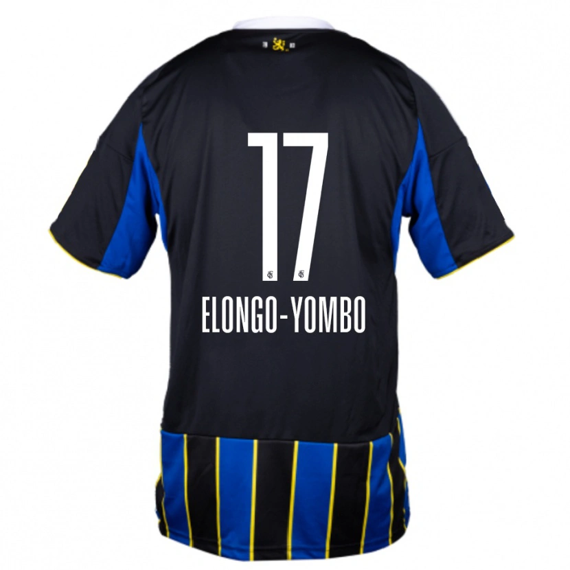 Danxen Enfant Maillot Rodney Elongo-Yombo #17 Bleu Noir Jaune Tenues Domicile 2025/26 T-Shirt
