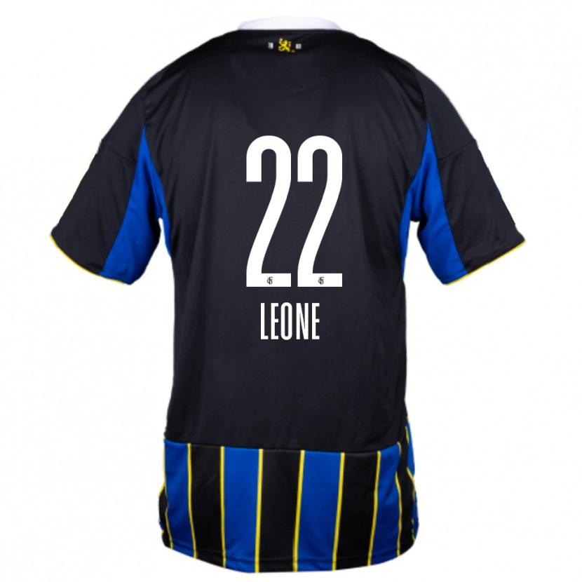Danxen Enfant Maillot Vincent Leone #22 Bleu Noir Jaune Tenues Domicile 2025/26 T-Shirt