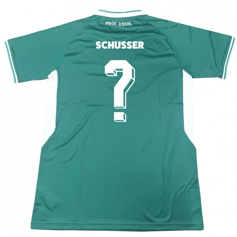 Danxen Enfant Maillot Lina Schusser #0 Vert Blanc Tenues Domicile 2025/26 T-Shirt