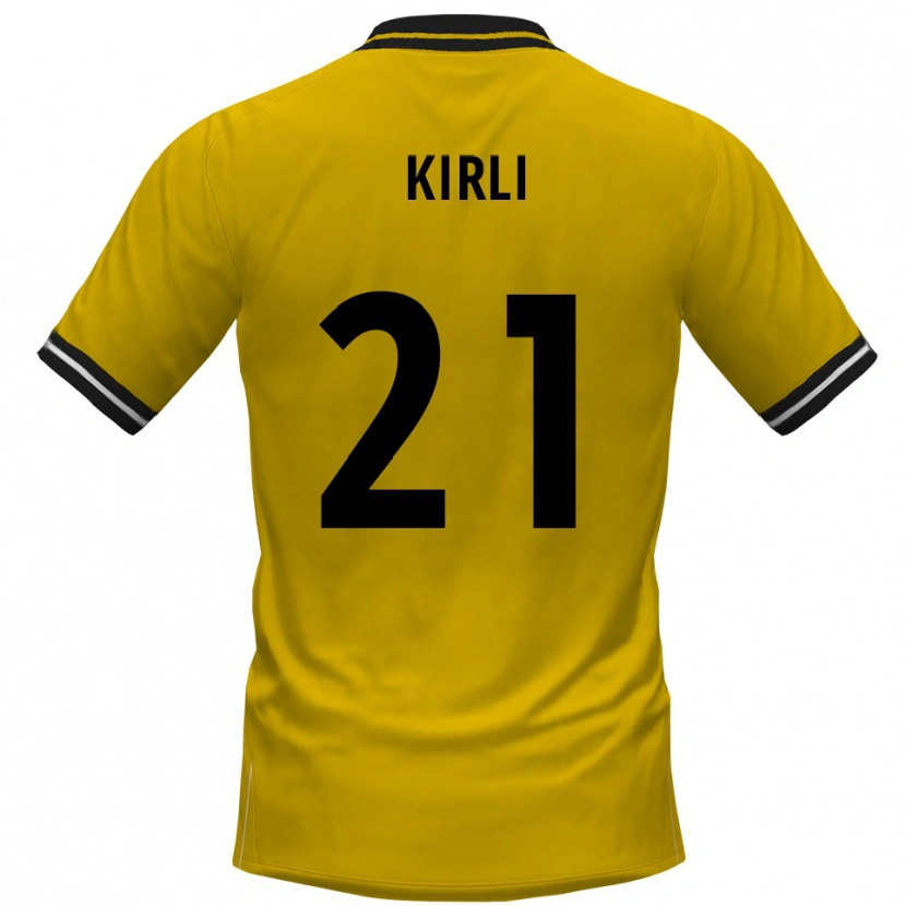 Danxen Enfant Maillot Celil-Noah Kirli #21 Jaune Noir Tenues Domicile 2025/26 T-Shirt