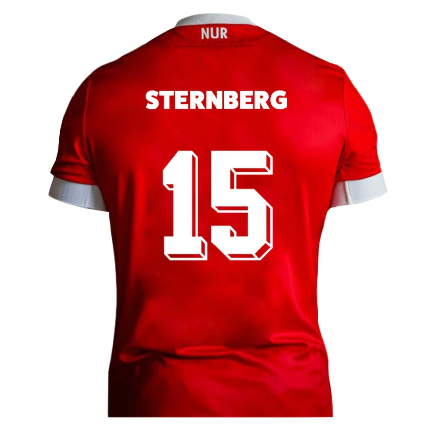 Danxen Enfant Maillot Michael Sternberg #15 Rouge Blanc Tenues Domicile 2025/26 T-Shirt