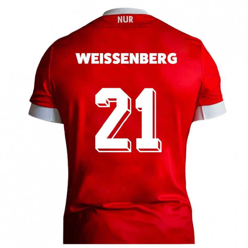 Danxen Enfant Maillot Shawn Weißenberg #21 Rouge Blanc Tenues Domicile 2025/26 T-Shirt