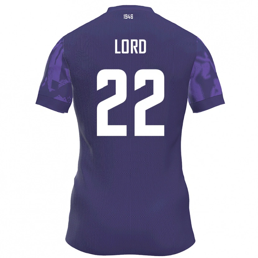 Danxen Enfant Maillot Louis Lord #22 Violet Blanc Tenues Domicile 2025/26 T-Shirt