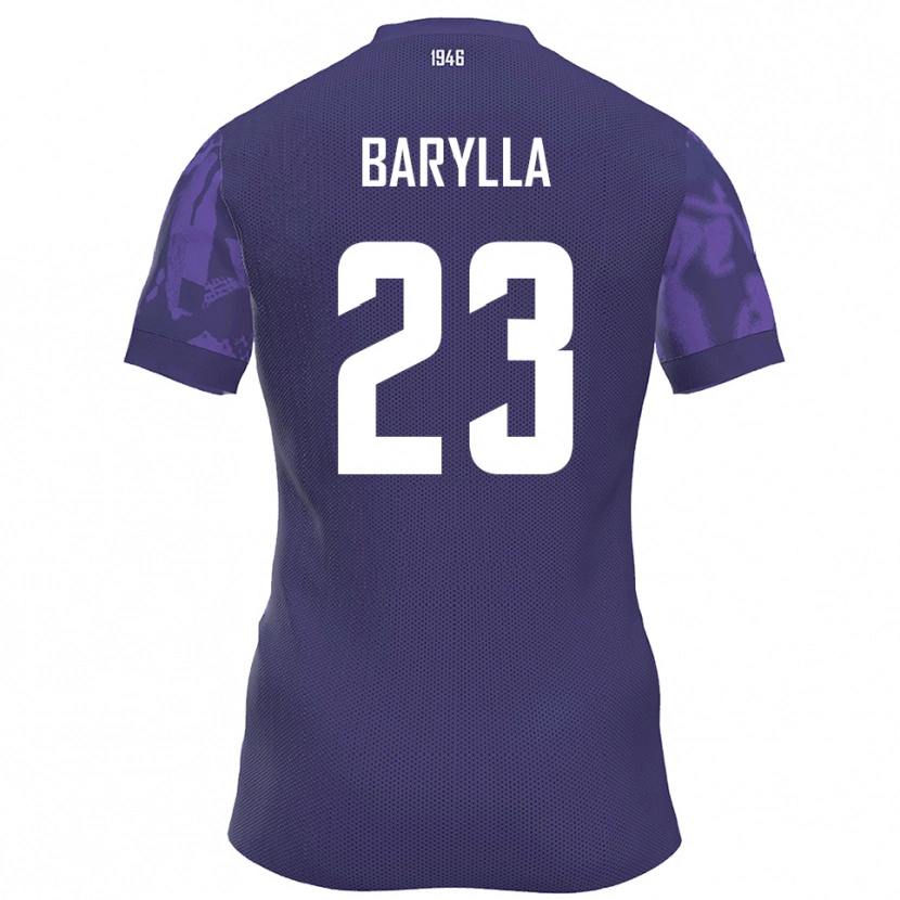 Danxen Enfant Maillot Anthony Barylla #23 Violet Blanc Tenues Domicile 2025/26 T-Shirt