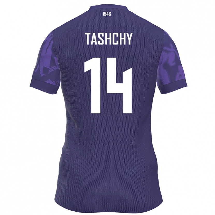 Danxen Enfant Maillot Boris Tashchy #14 Violet Blanc Tenues Domicile 2025/26 T-Shirt