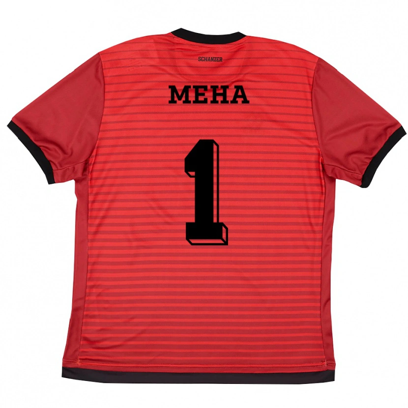 Danxen Enfant Maillot Rion Meha #1 Rouge Noir Tenues Domicile 2025/26 T-Shirt