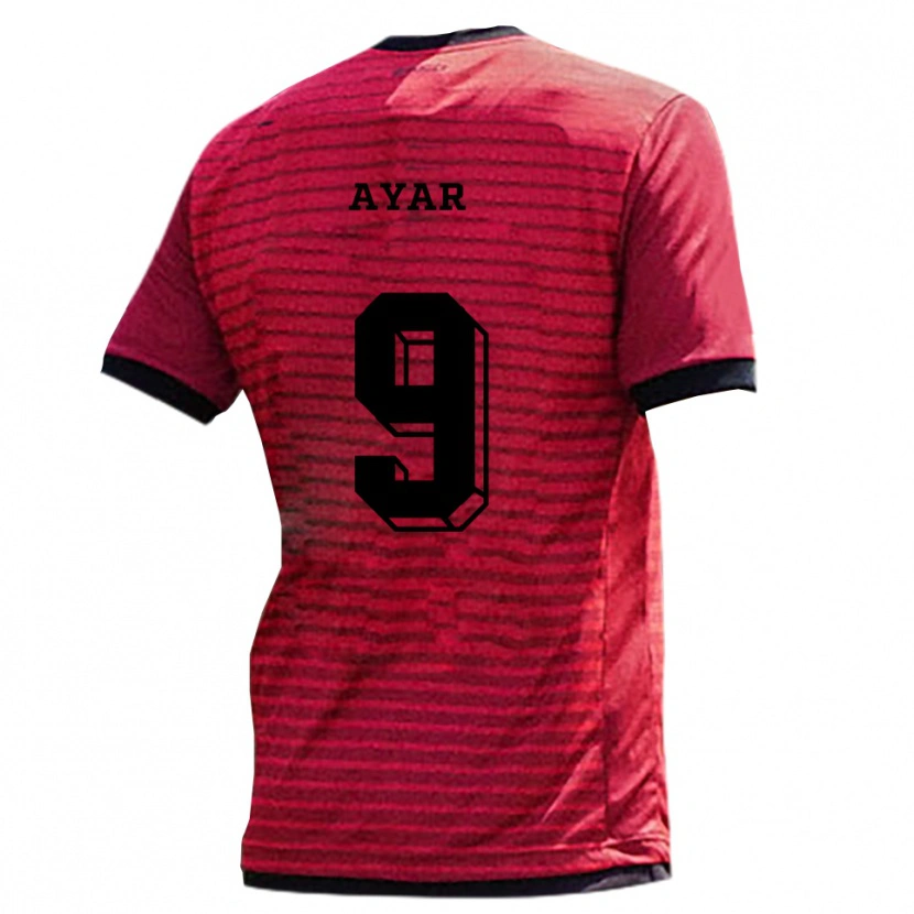 Danxen Enfant Maillot Eren Ayar #9 Rouge Noir Tenues Domicile 2025/26 T-Shirt