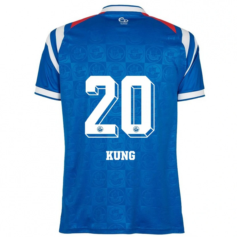 Danxen Enfant Maillot Loretta Kung #20 Bleu Blanc Rouge Tenues Domicile 2025/26 T-Shirt