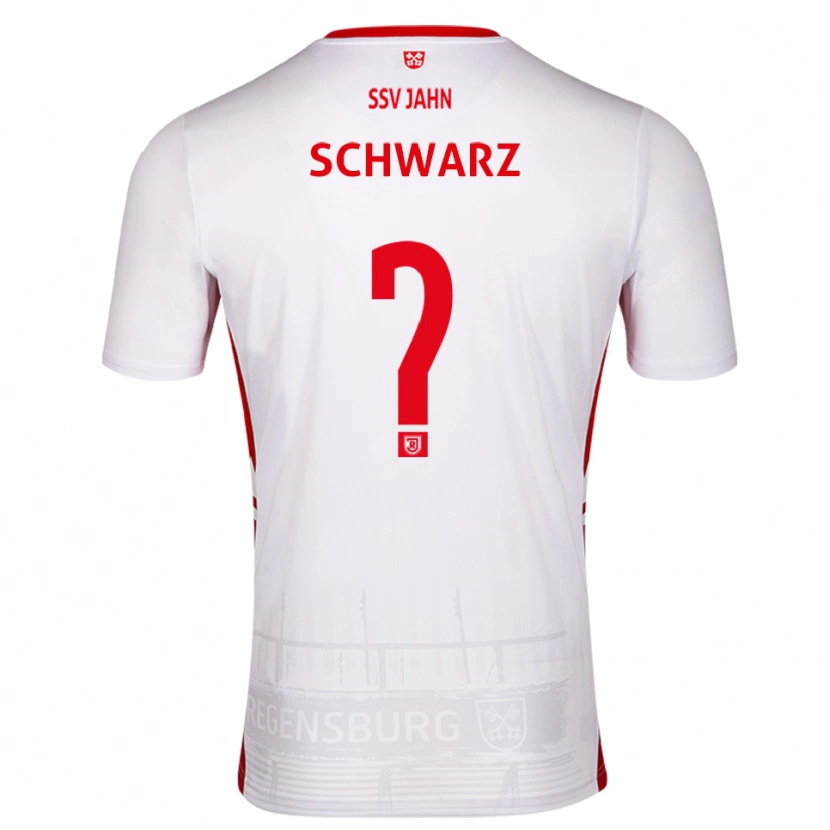 Danxen Enfant Maillot Maximilian Schwarz #0 Blanc Rouge Tenues Domicile 2025/26 T-Shirt