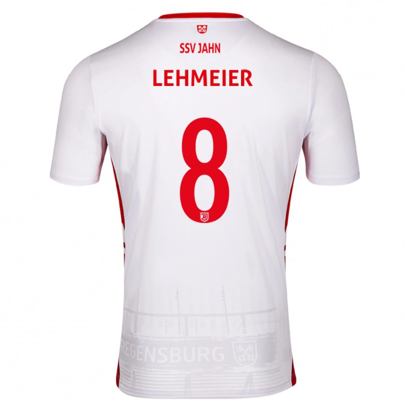 Danxen Enfant Maillot Joel Lehmeier #8 Blanc Rouge Tenues Domicile 2025/26 T-Shirt