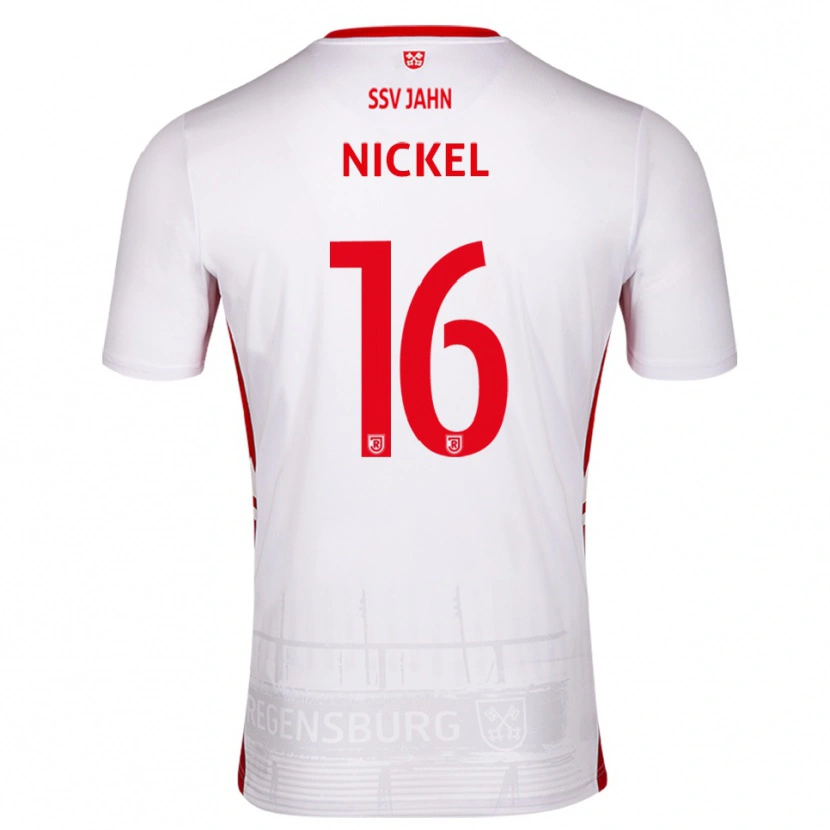 Danxen Enfant Maillot Marlon Nickel #16 Blanc Rouge Tenues Domicile 2025/26 T-Shirt