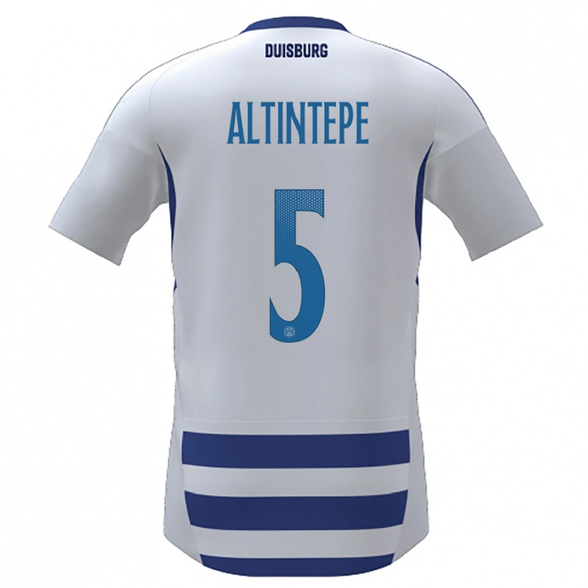 Danxen Enfant Maillot Sükeyne Altintepe #5 Blanc Bleu Tenues Domicile 2025/26 T-Shirt