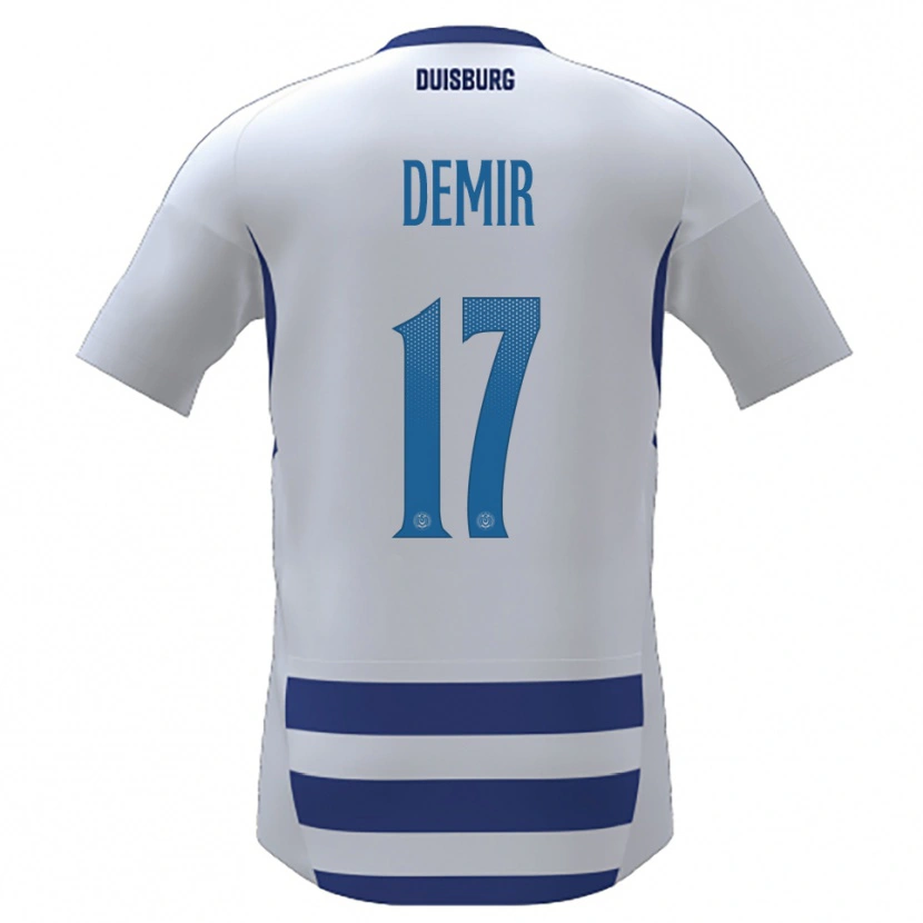 Danxen Enfant Maillot Yagmur Demir #17 Blanc Bleu Tenues Domicile 2025/26 T-Shirt
