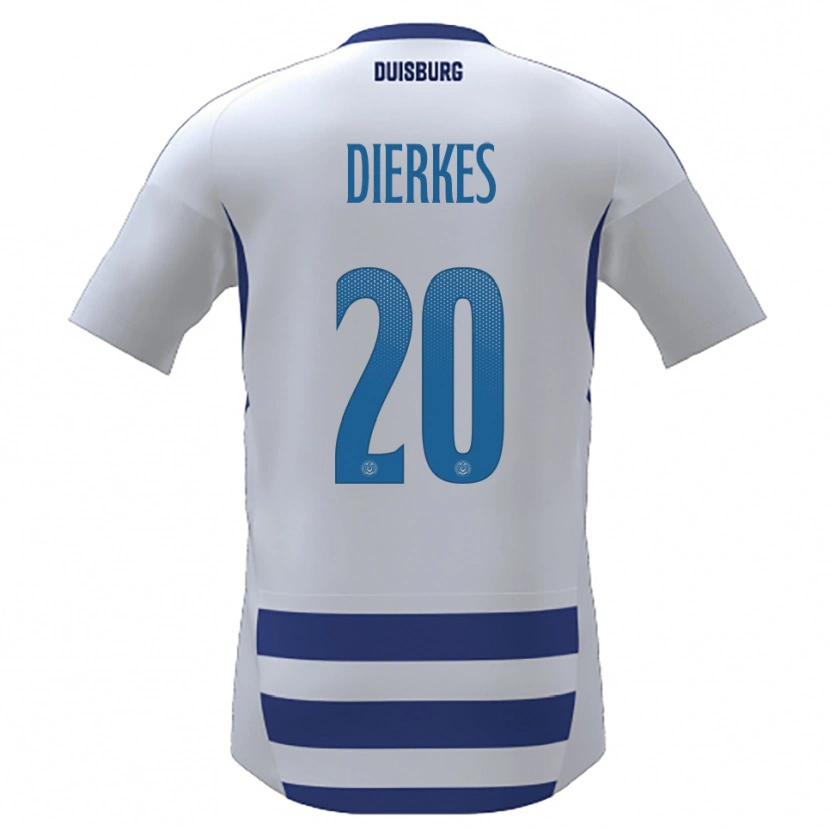 Danxen Enfant Maillot Theorina Dierkes #20 Blanc Bleu Tenues Domicile 2025/26 T-Shirt