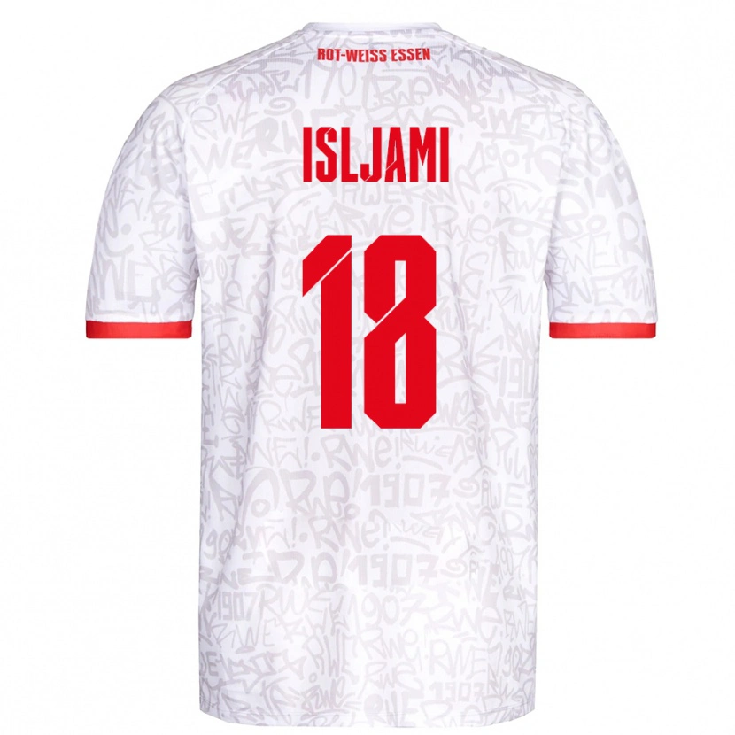 Danxen Enfant Maillot Vleron Isljami #18 Blanc Rouge Tenues Domicile 2025/26 T-Shirt