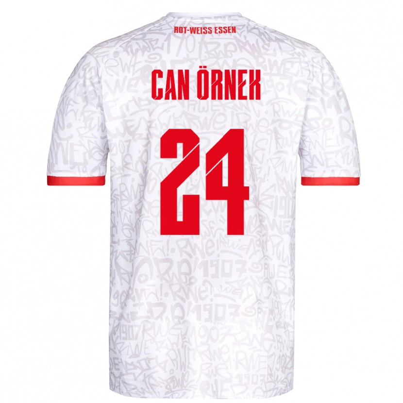 Danxen Enfant Maillot Eray Can Örnek #24 Blanc Rouge Tenues Domicile 2025/26 T-Shirt