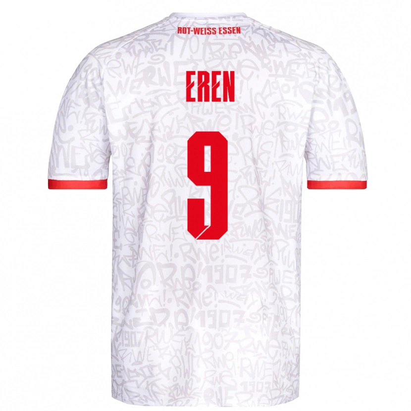 Danxen Enfant Maillot Baran Eren #9 Blanc Rouge Tenues Domicile 2025/26 T-Shirt