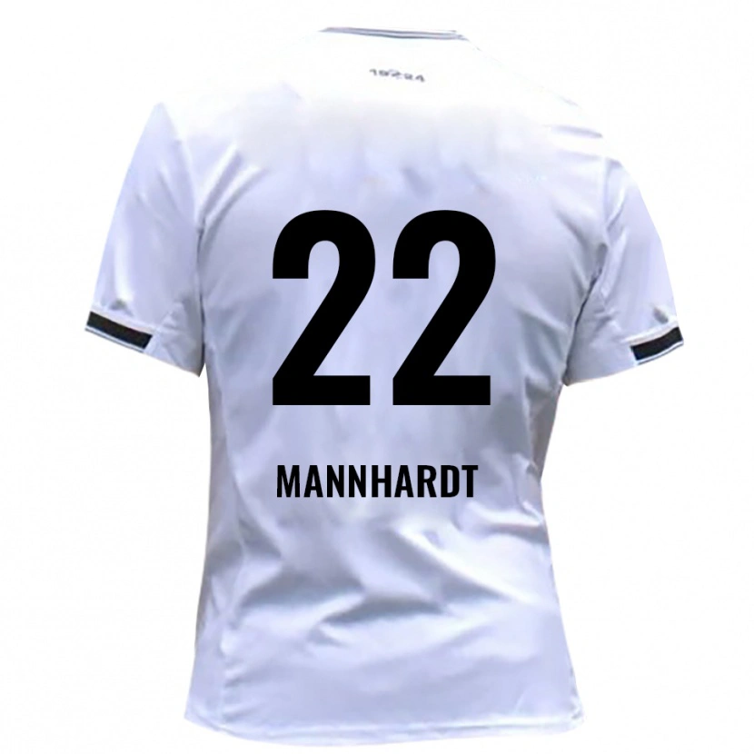 Danxen Enfant Maillot Marco Mannhardt #22 Blanc Rouge Tenues Domicile 2025/26 T-Shirt