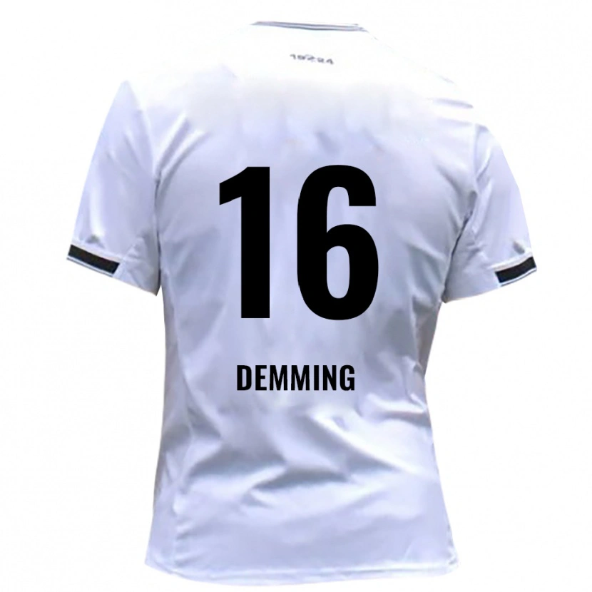 Danxen Enfant Maillot Lukas Demming #16 Blanc Rouge Tenues Domicile 2025/26 T-Shirt