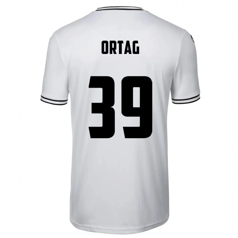 Danxen Enfant Maillot Christian Ortag #39 Blanc Noir Tenues Domicile 2025/26 T-Shirt