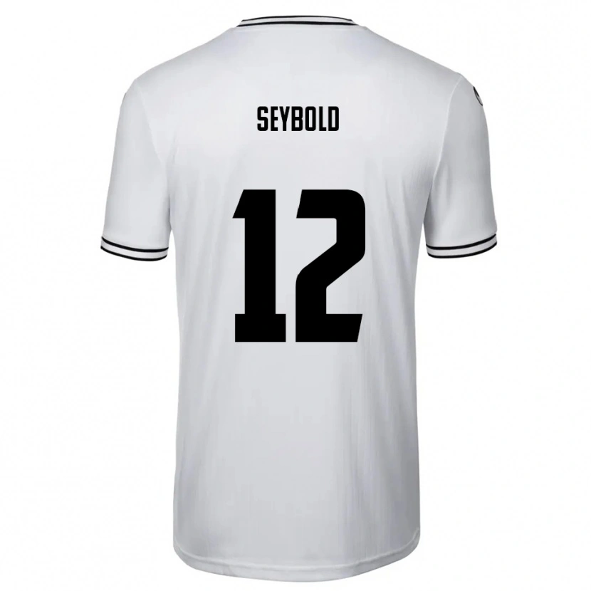 Danxen Enfant Maillot Marvin Seybold #12 Blanc Noir Tenues Domicile 2025/26 T-Shirt