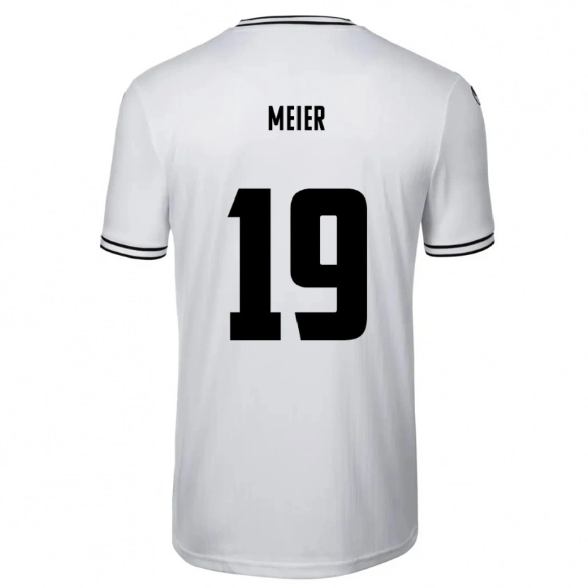 Danxen Enfant Maillot Jonathan Meier #19 Blanc Noir Tenues Domicile 2025/26 T-Shirt