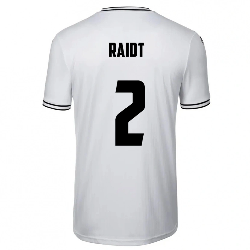 Danxen Enfant Maillot Bodie Raidt #2 Blanc Noir Tenues Domicile 2025/26 T-Shirt