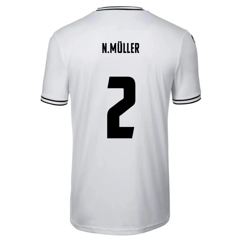 Danxen Enfant Maillot Nico Müller #2 Blanc Noir Tenues Domicile 2025/26 T-Shirt