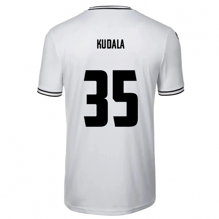 Danxen Enfant Maillot Julian Kudala #35 Blanc Noir Tenues Domicile 2025/26 T-Shirt