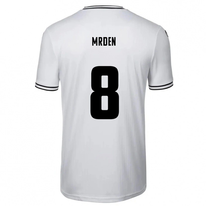 Danxen Enfant Maillot Mateo Mrden #8 Blanc Noir Tenues Domicile 2025/26 T-Shirt