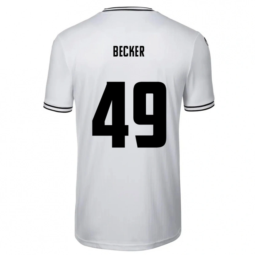 Danxen Enfant Maillot André Becker #49 Blanc Noir Tenues Domicile 2025/26 T-Shirt